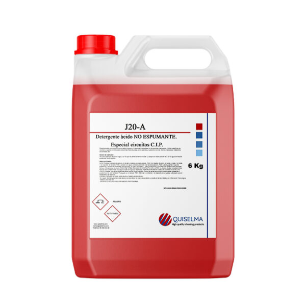 J20 A<br>Detergente ácido no espumante (especial circuitos C.I.P)