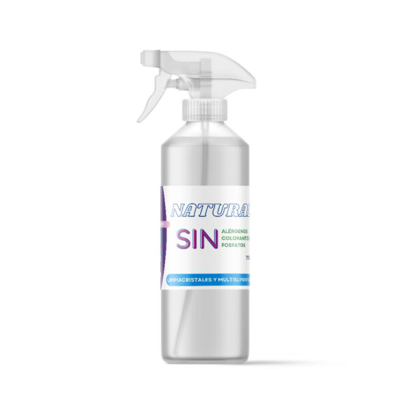 NATURAL<br>Limpiador multiusos perfumado, sin alérgenos, sin fosfatos y sin colorantes.